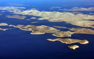 Aerial view of Kornati islands