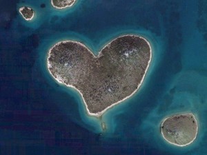 Galešnjak, heart-shaped island, Kornati archipelago