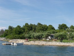 fishermen house agata-port with little boat